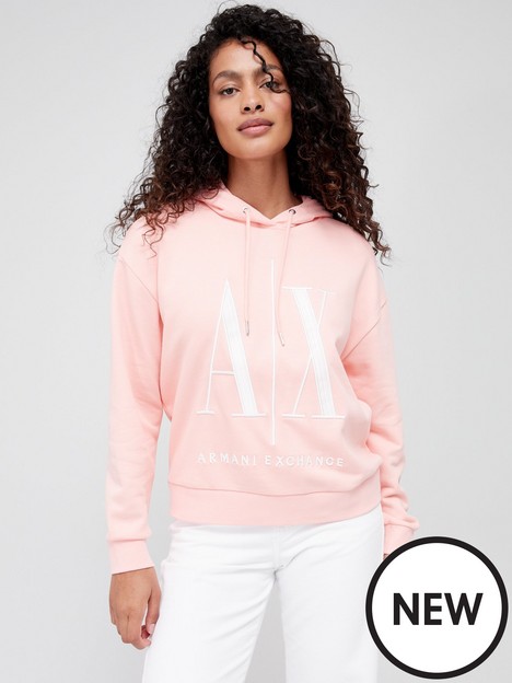 armani-exchange-logo-hoodie-pink