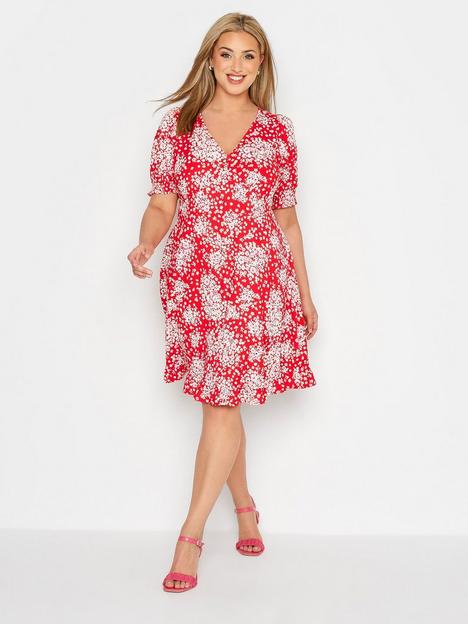 yours-floral-tea-dress-red