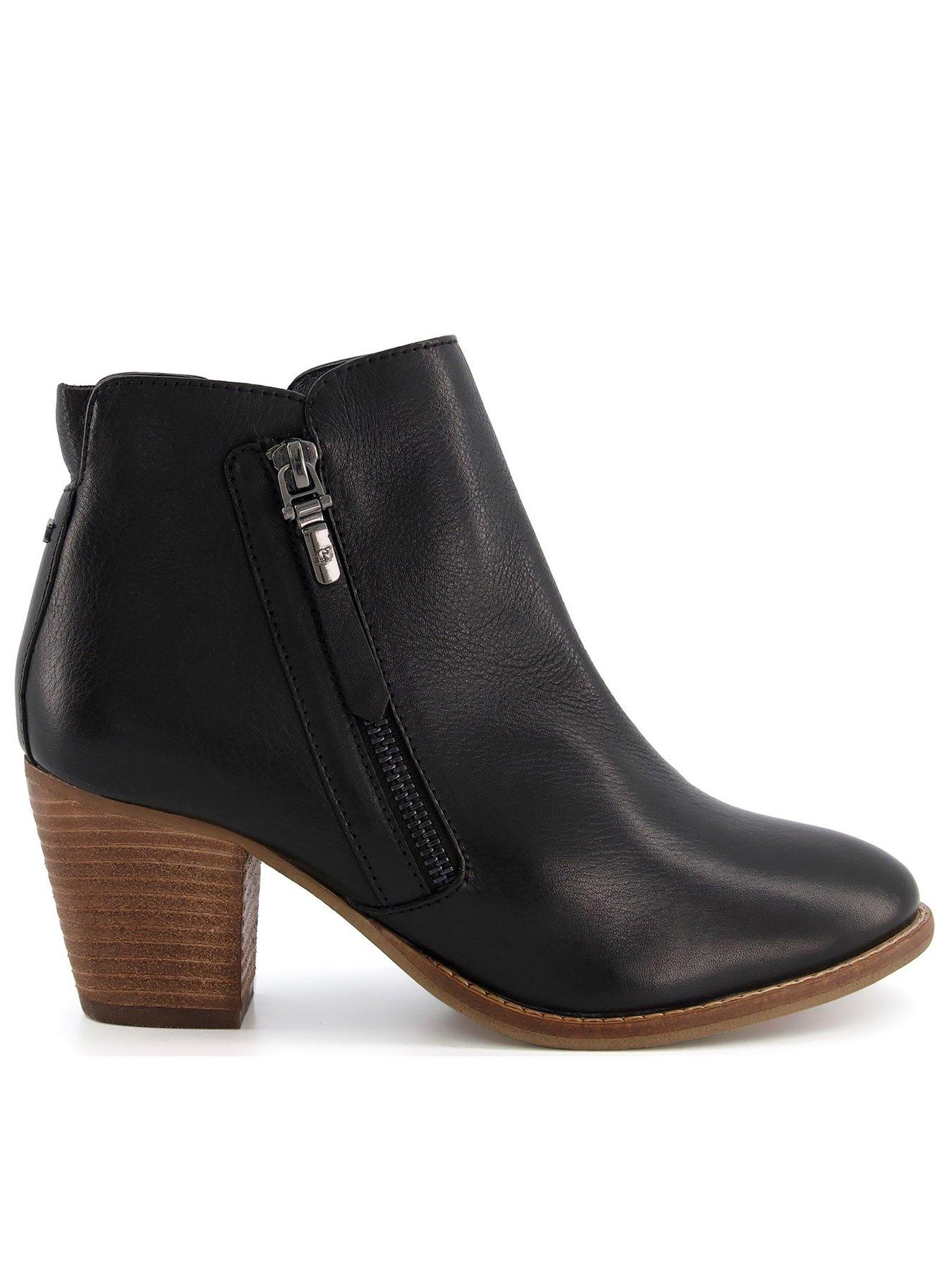 dune pontoon black ankle boots