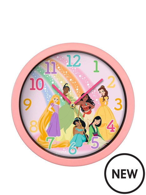 disney-princess-rainbow-wall-clock