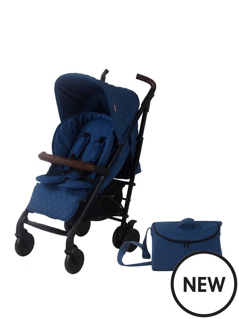 my-babiie-quilted-navy-melange-lightweight-stroller-with-seat-liner-changing-bag-and-leatherette