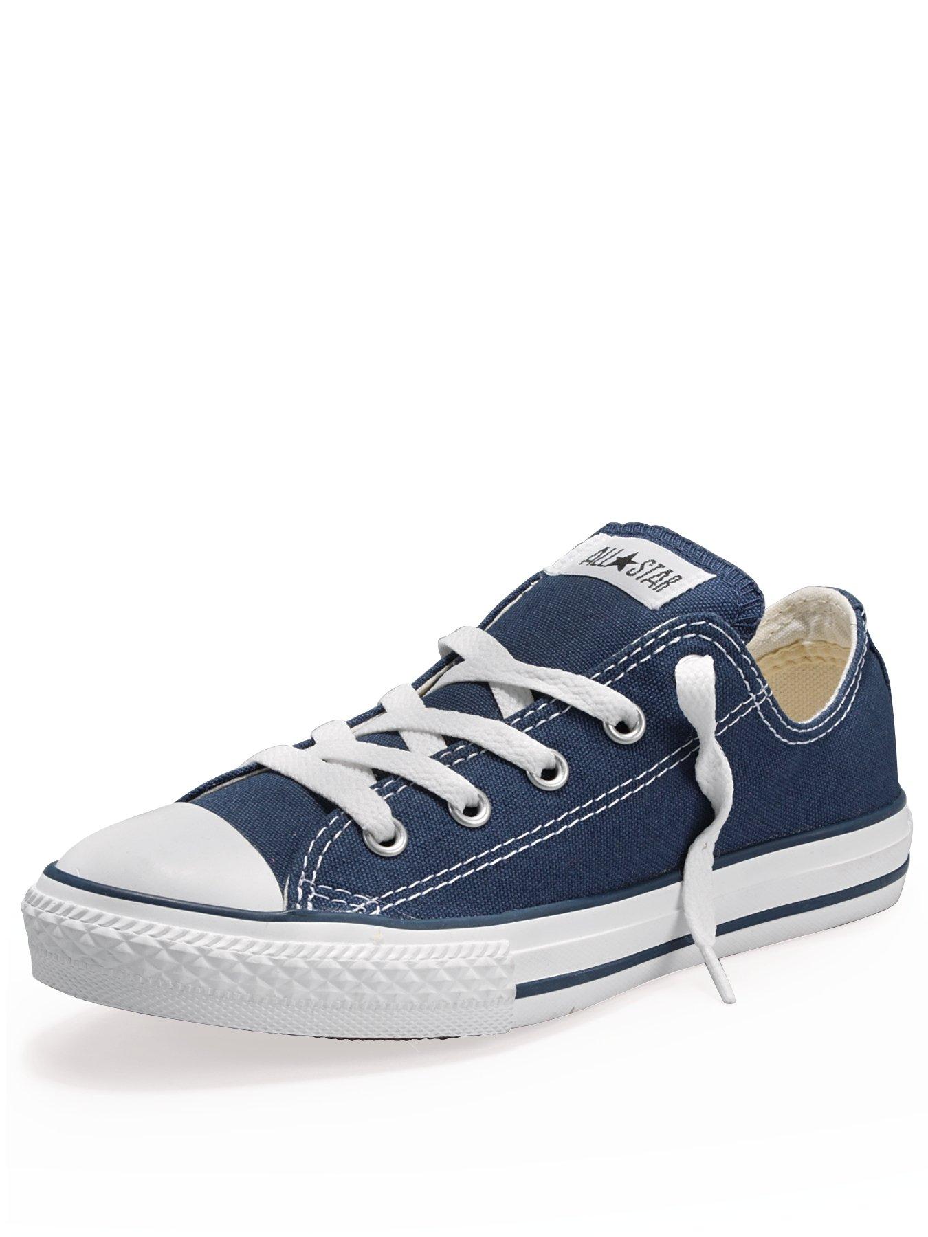 Converse Chuck Taylor All Star Ox Core Childrens Trainer - blue jeans with dark blue converse roblox